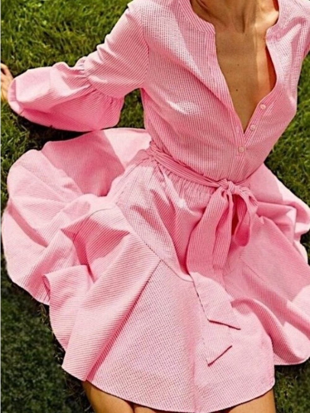 Lilly Pulitzer Carla Long  Sleeve Dress Roxie Pink Harbor Stripe SZ 0. NWT
